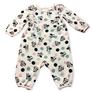 🎉3 For 15$🎉Disney Minnie Mouse Pink Polka Dot Onesie Size 6 Months